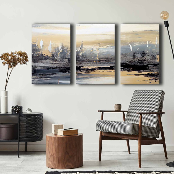 Wallity Conjunto de 3 Lienzos Decorativos Multicolor (145 x 70 cm)